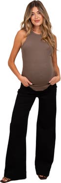 PinkBlush Super Wide Leg Maternity Jeans