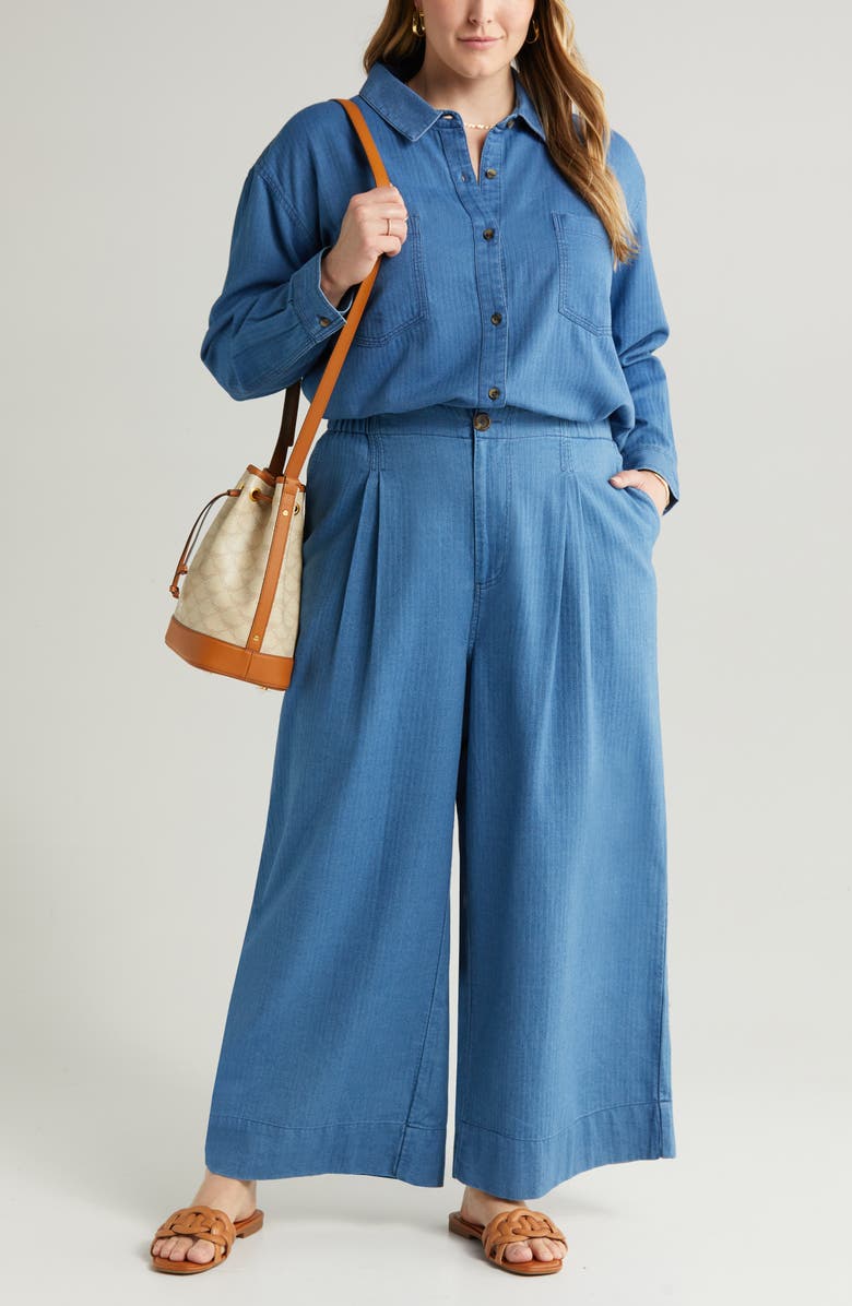 Treasure & Bond Herringbone Button-Up Shirt, Alternate, color,