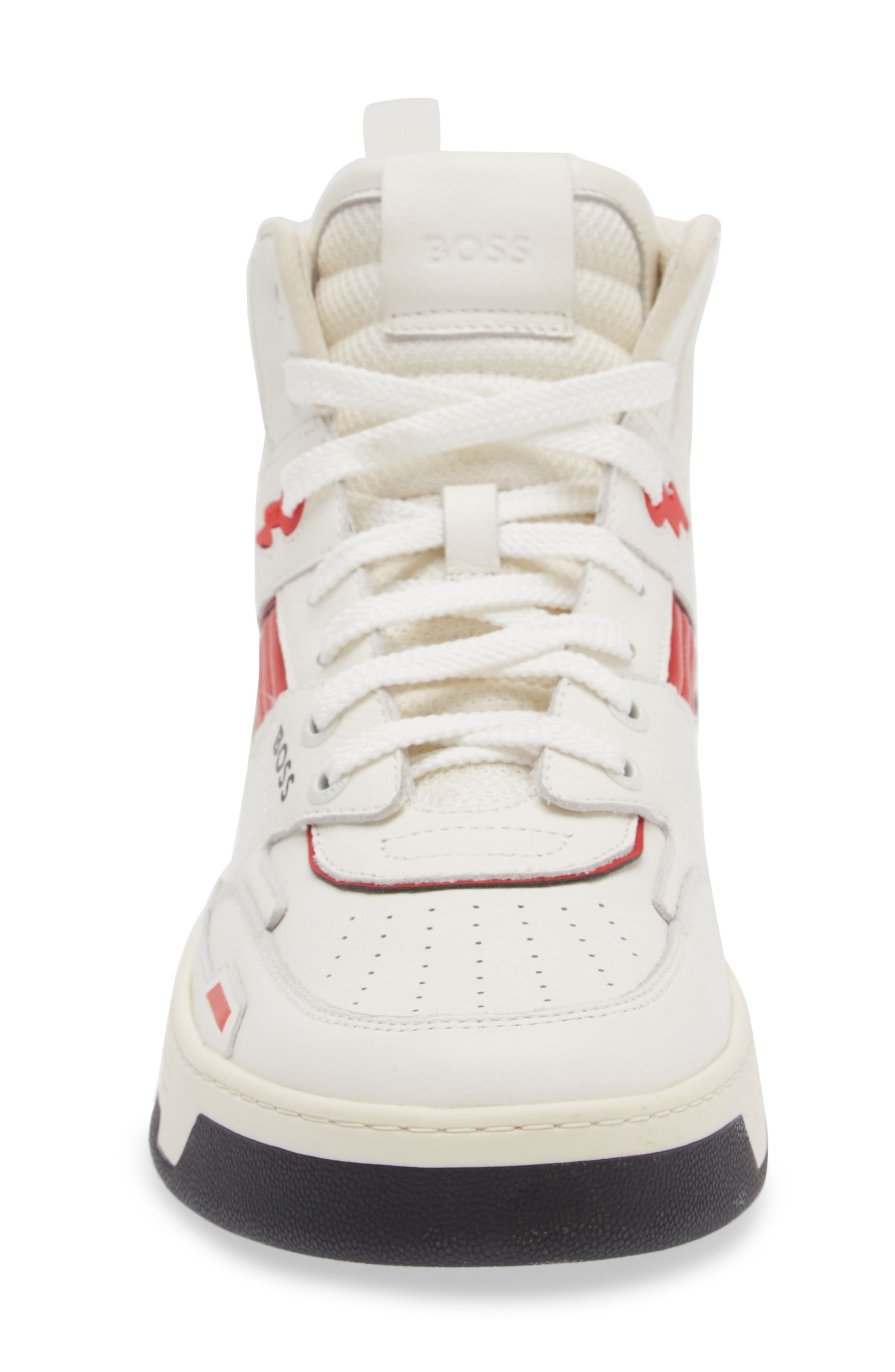 BOSS Baltimore High Top Sneaker, Alternate, color, Open White
