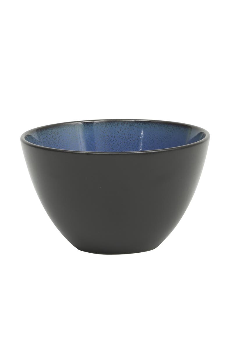 Soho Lounge Round 16-Piece Stoneware Dinnerware Set, Service for 4, Alternate, color, Blue/Black