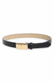 Steve Madden Ridged Plaque Belt