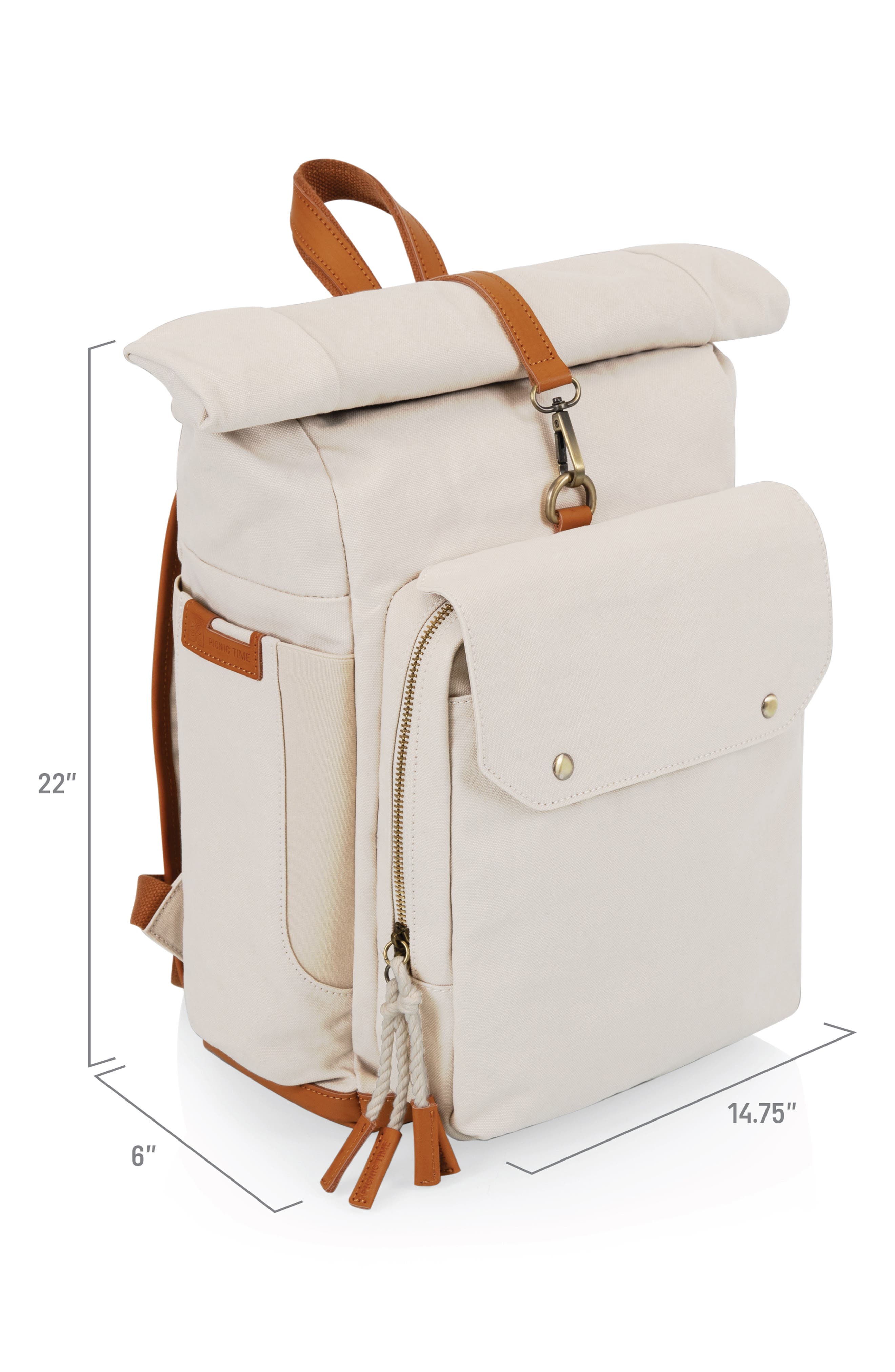 Carmel Picnic Backpack, Alternate, color, BEIGE