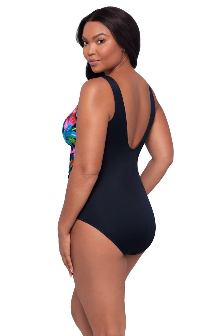 Addison Surplice One-Piece Control Swimsuit, Alternate, color, Tropical Treasure