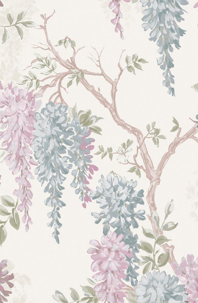 GRAHAM AND BROWN Laura Ashley Wisteria Garden Removable Wallpaper, Main, color,
