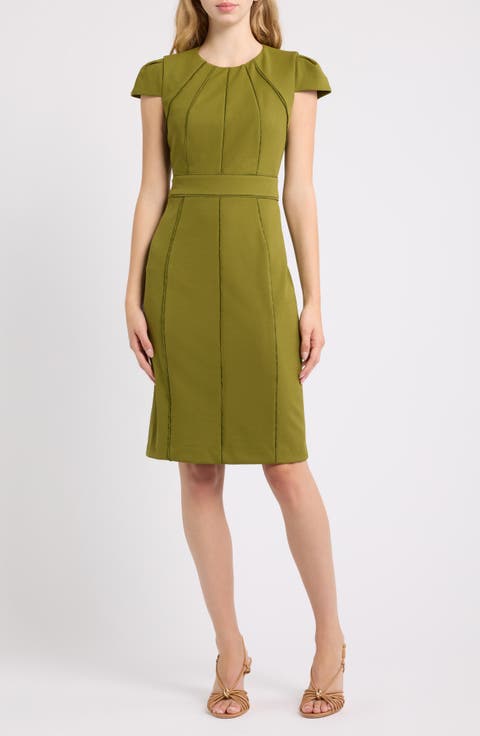 Cap Sleeve Sheath Dress
