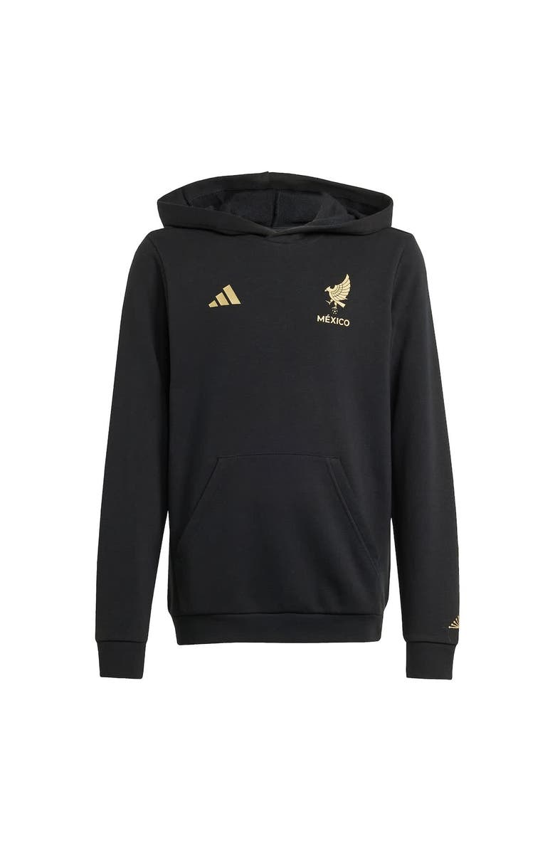 adidas Youth adidas Black Mexico National Team 2025 Third Jersey DNA Pullover Hoodie, Main, color,