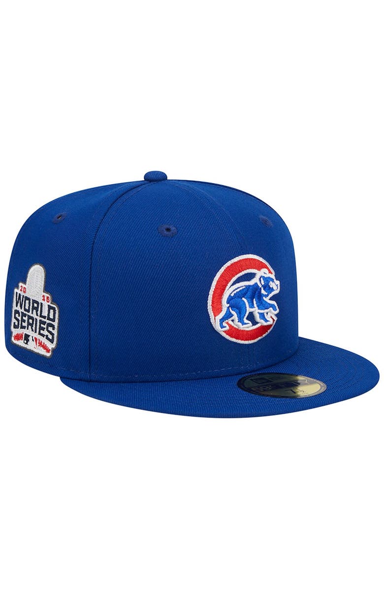 New Era Men's New Era Royal Chicago Cubs Alternate Logo 2016 World Series Team Color 59FIFTY Fitted Hat, Alternate, color, 