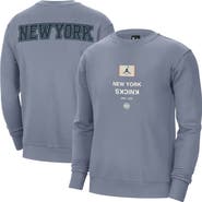Jordan Brand Men's Jordan Brand Blue New York Knicks Courtside Statement Edition Heavyweight Pullover Sweatshirt
