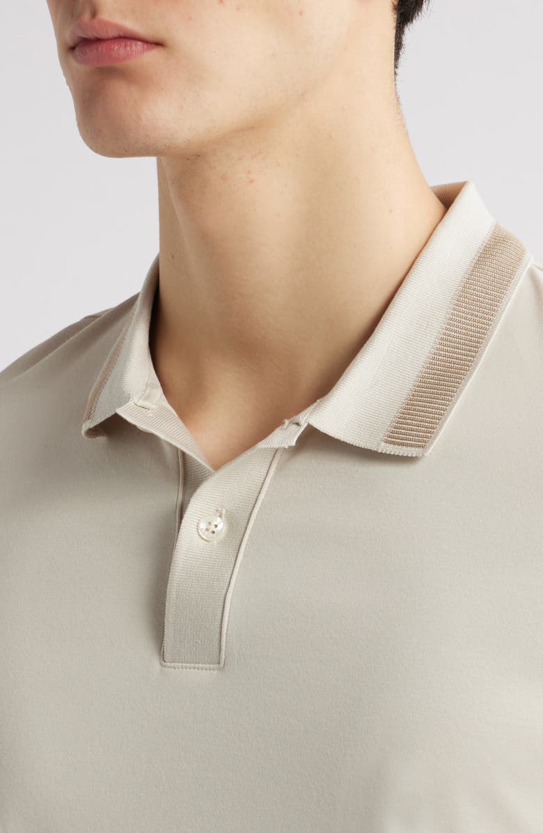 BOSS Pleins Long Sleeve Polo, Alternate, color, White