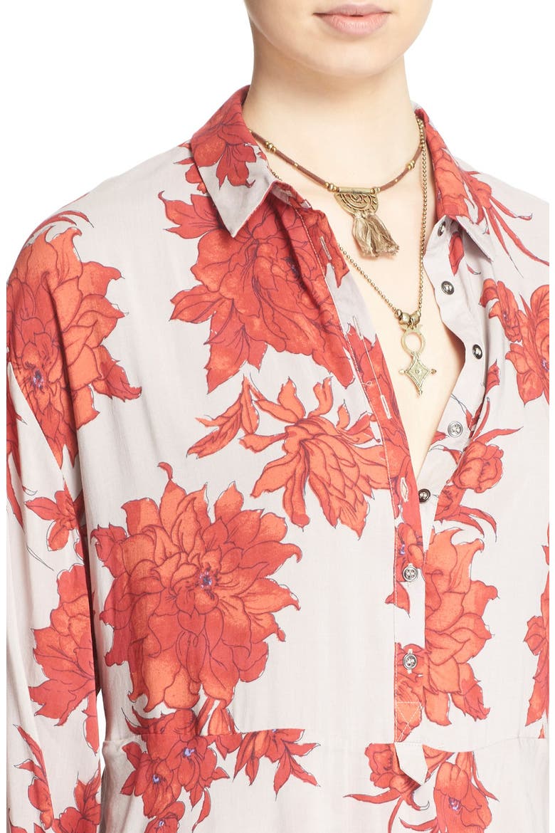 'Shake It' Printed Tunic, Alternate, color, SAND COMBO