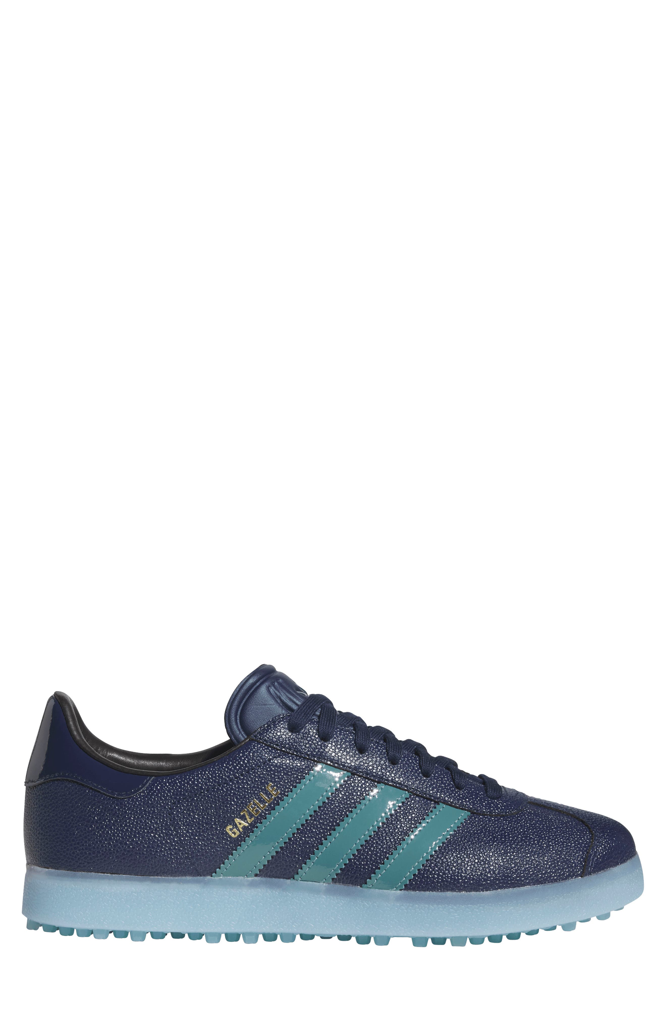 adidas Gazelle Golf Sneaker, Alternate, color, Night Indigo/ Teal/ Clear Sky