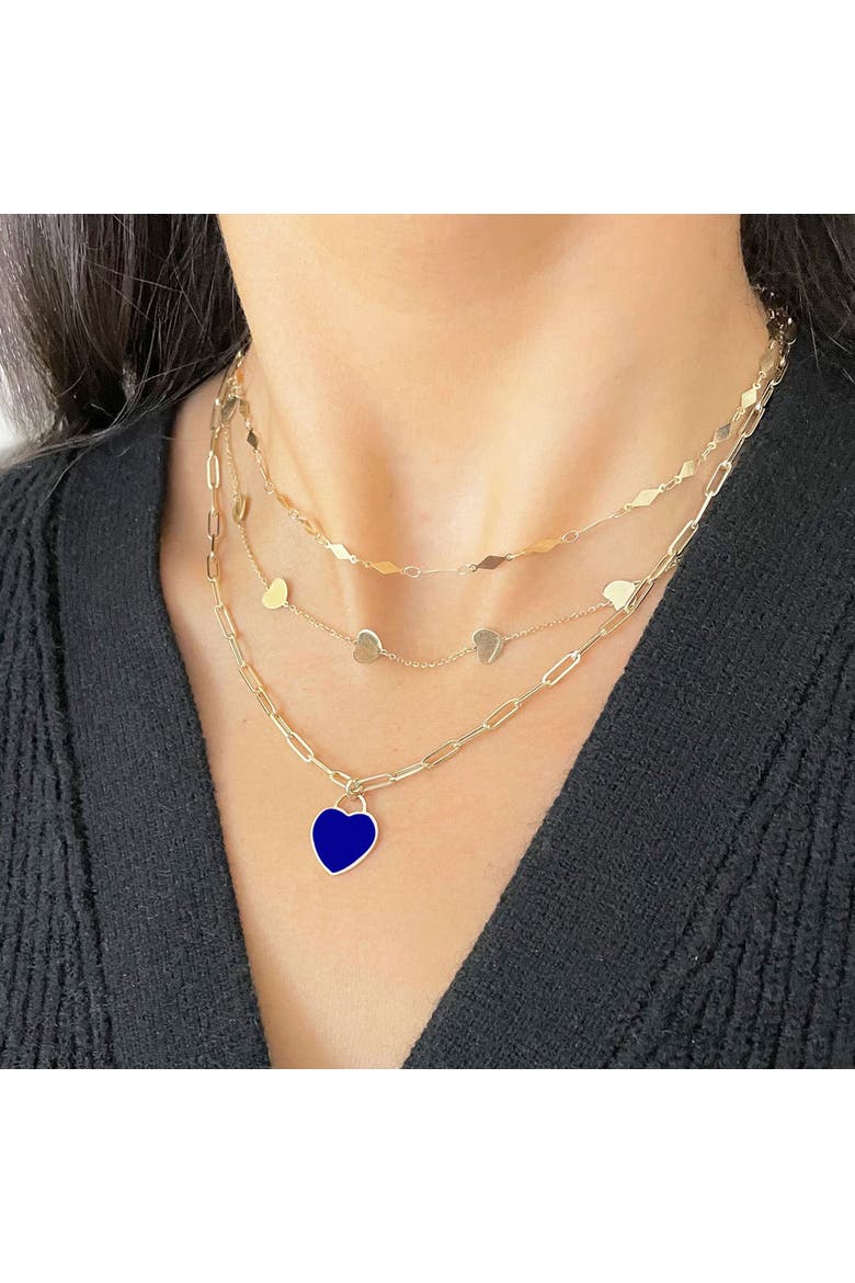 Lapis Heart Padlock Charm, Alternate, color, Lapis