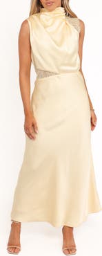 Petal & Pup Anabelle Halter Neck Lace Maxi Dress