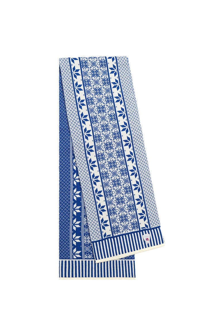 Vardasen Scarf, Main, color, Offwhite/Ultramarine