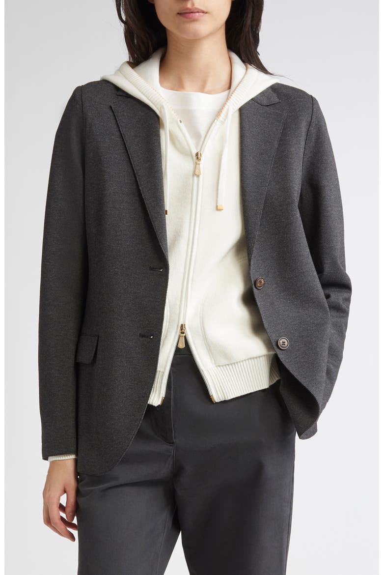 Single Breasted Soft Jacket, Main, color, 15 SMOKE GRAY MELANG
