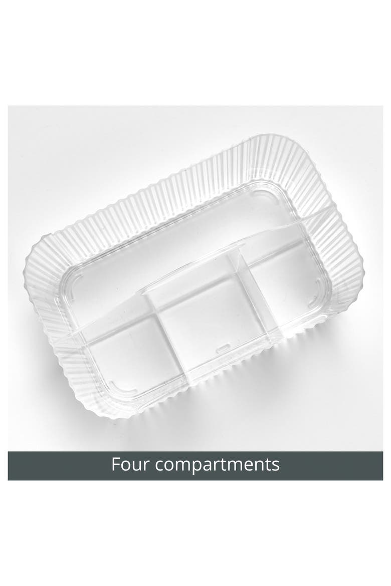 Plastic Shower Caddy Storage Organizer Basket with Handle, Alternate, color, Clear/Clear