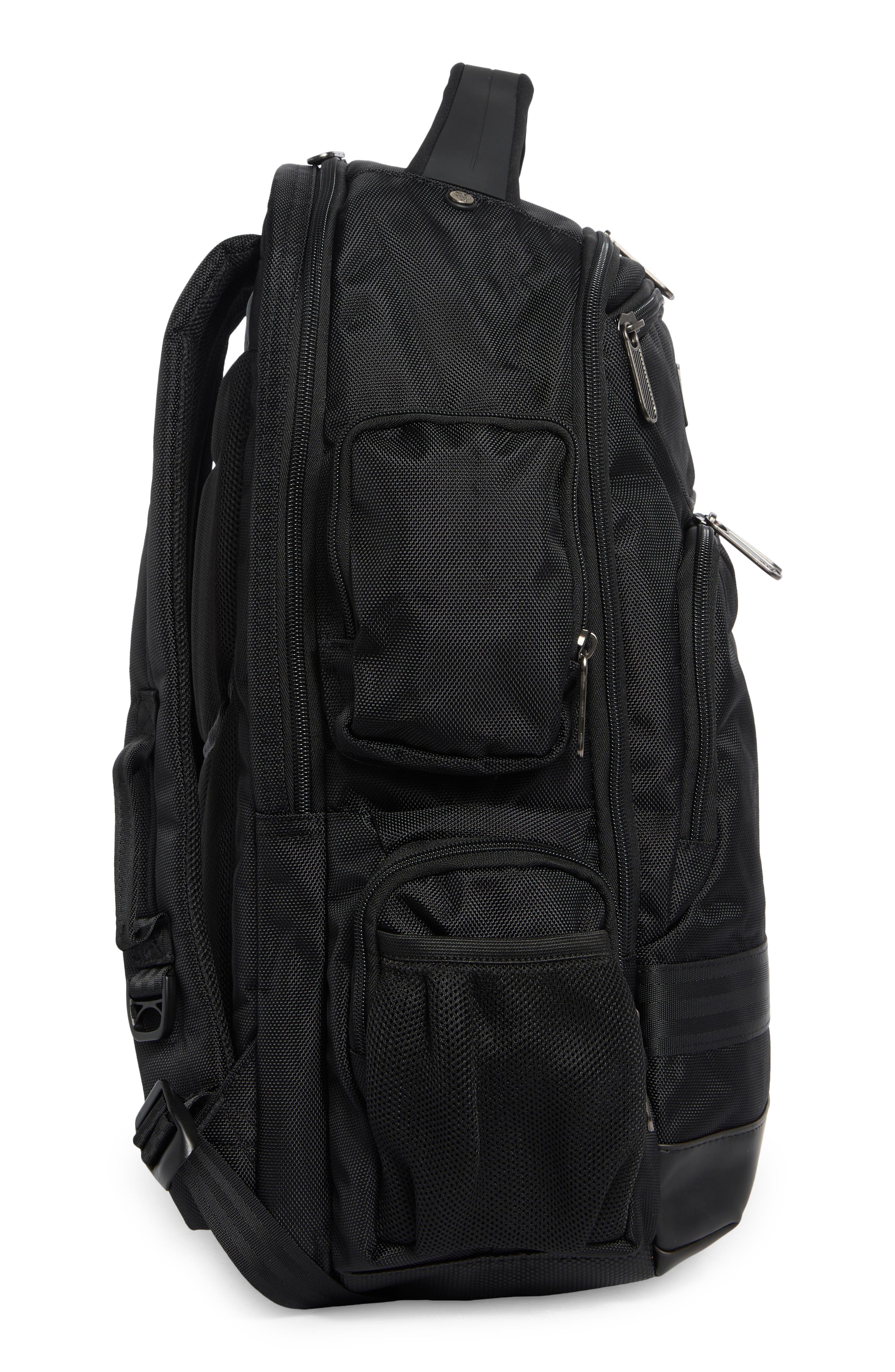 Original Penguin Luca Zip Pocket Backpack, Alternate, color, Black