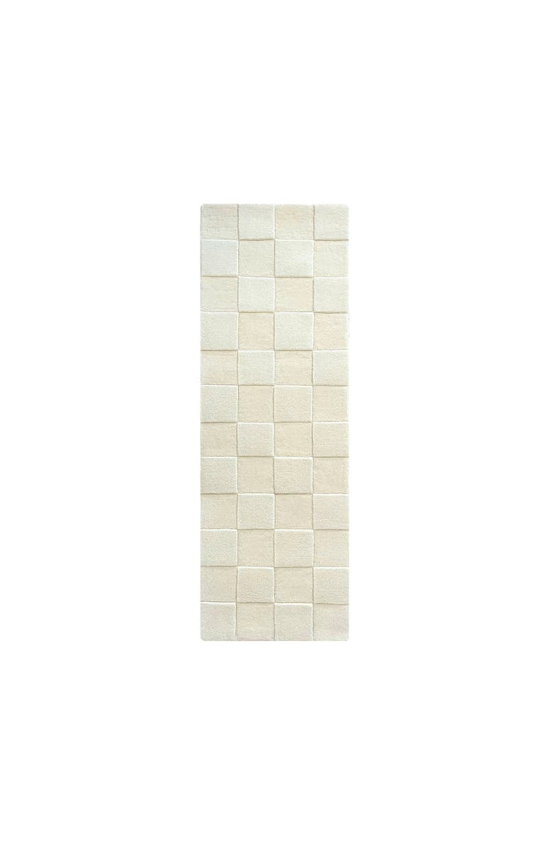 Maison Deux Checkerboard Rug, Main, color, Off-White
