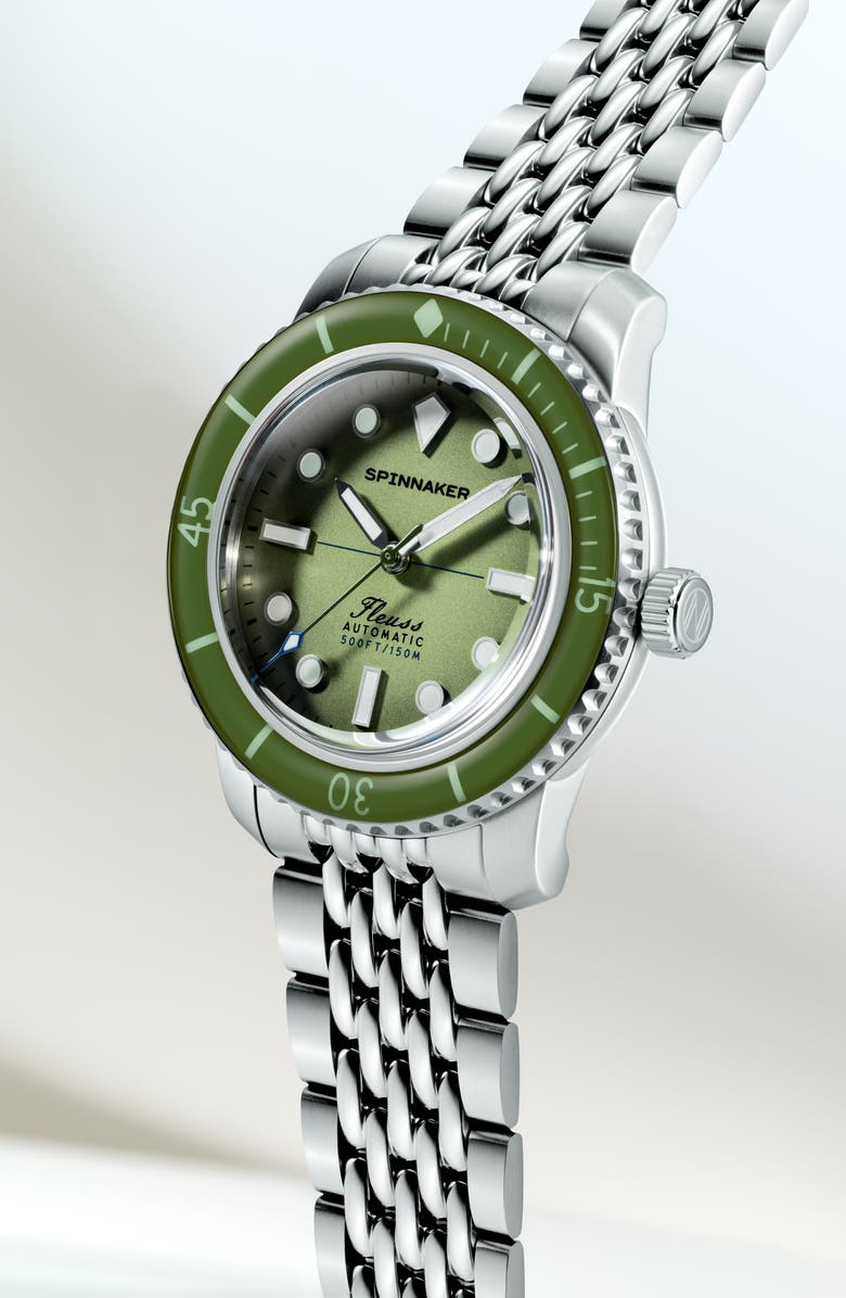 SPINNAKER Fleuss 40 Pine Crest Automatic Bracelet Watch, 40mm, Alternate, color, 