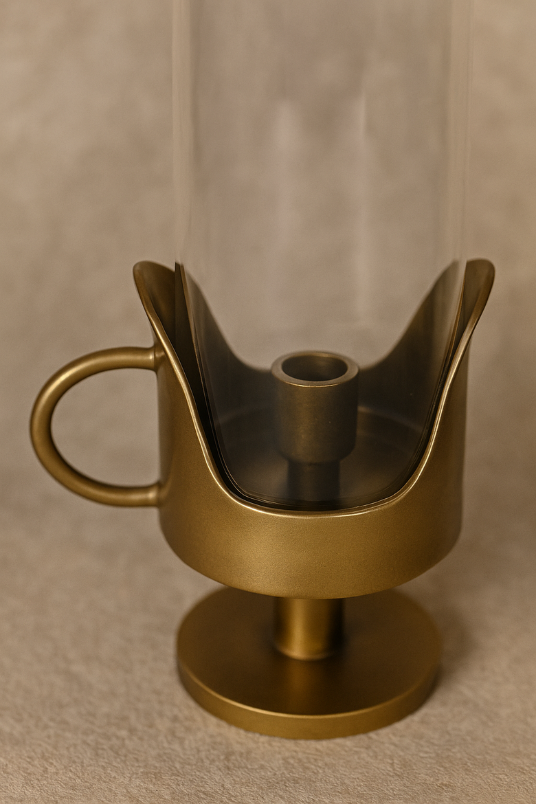 Halo Hurricane Holder, Alternate, color, Antique Brass