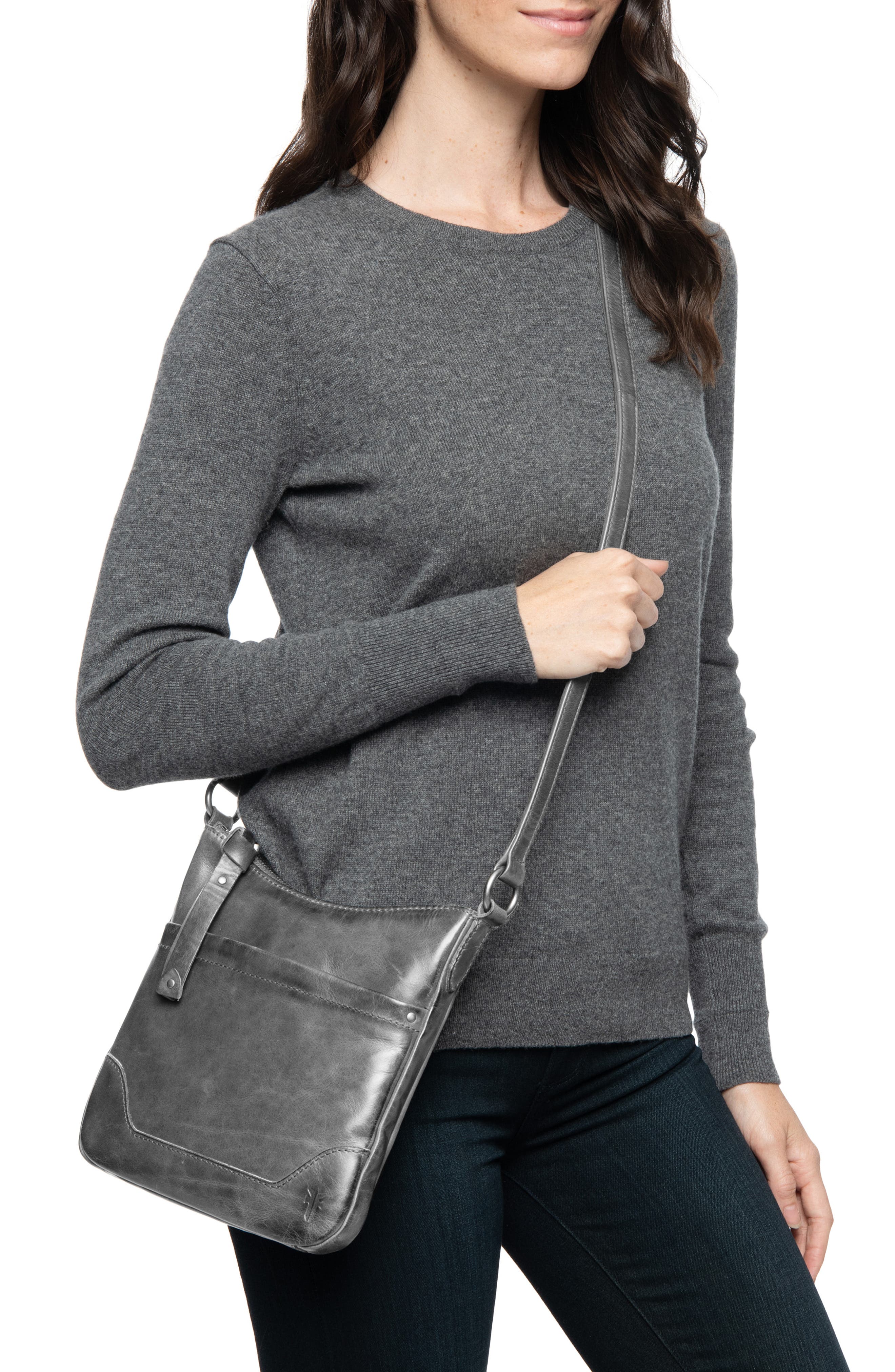 Frye Melissa Swing Leather Crossbody Bag, Alternate, color, 