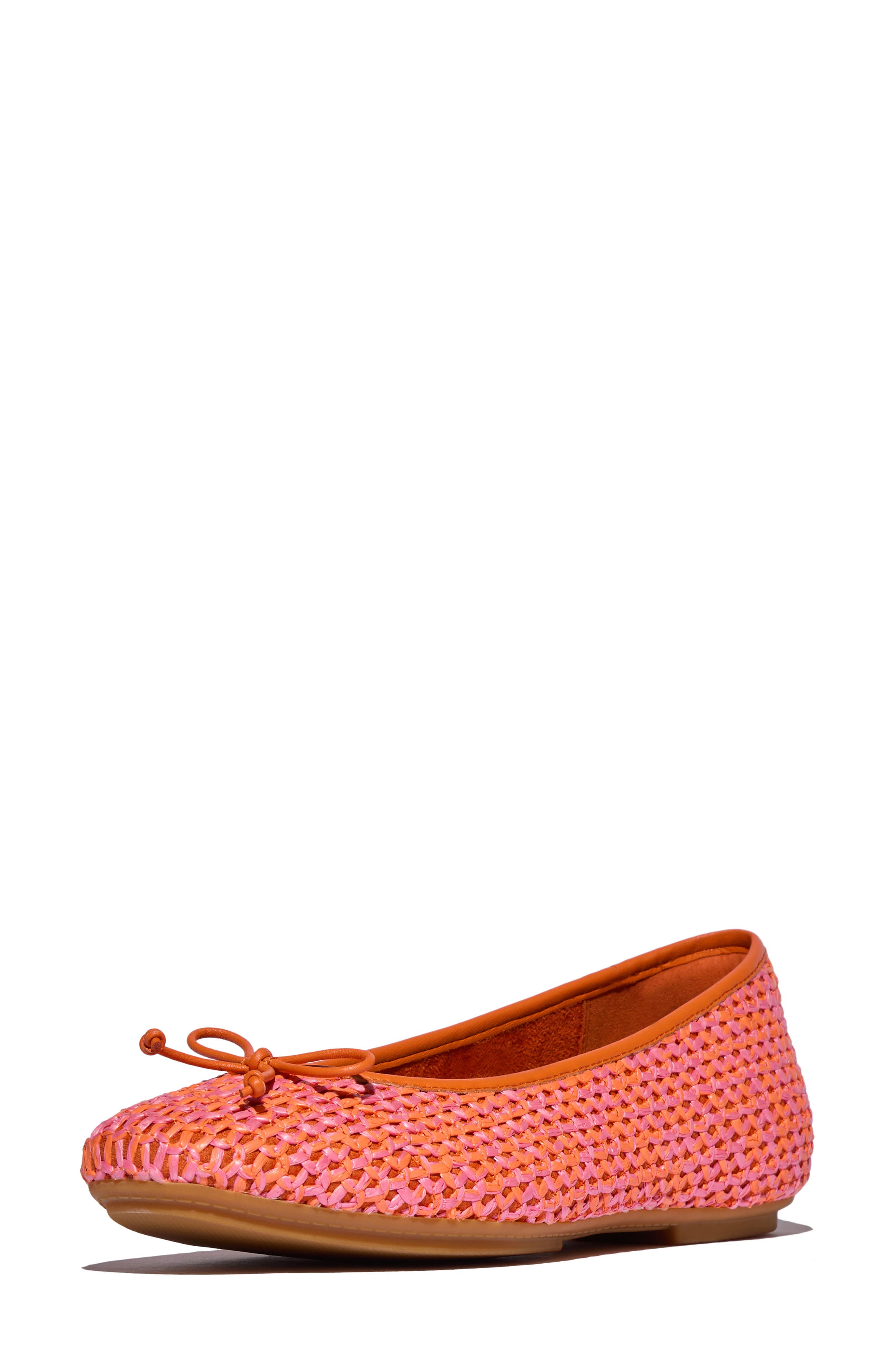 FitFlop Delicato Woven Mary Jane Flat, Alternate, color, Satsuma/ Pinkperfect Mix