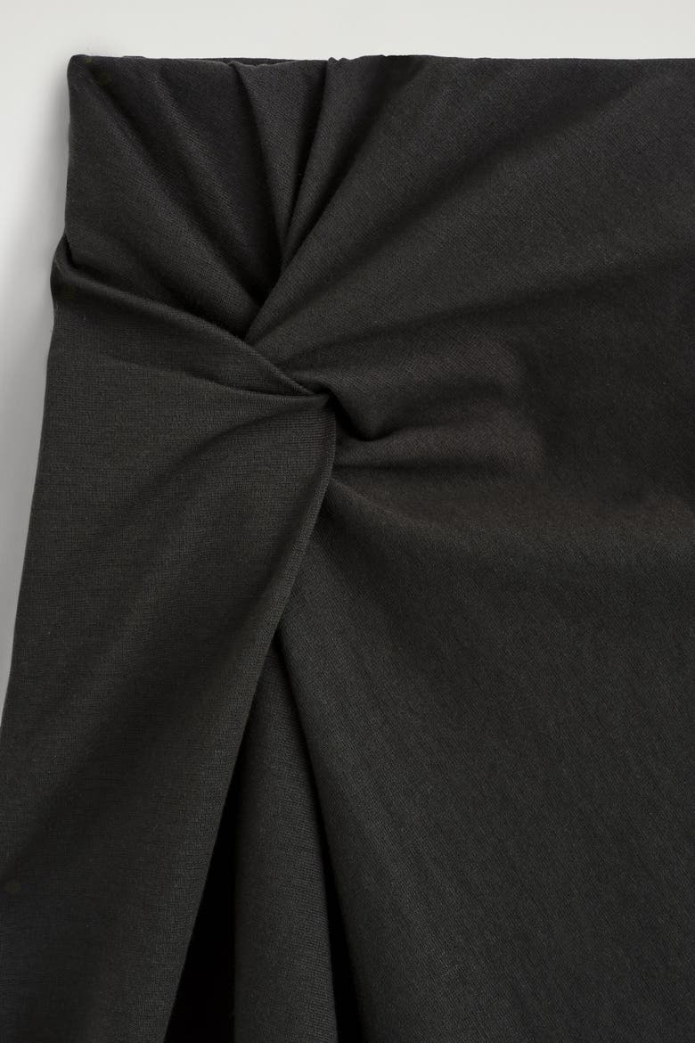 Twist-Detail Jersey Midi Skirt, Alternate, color, DARK GREEN