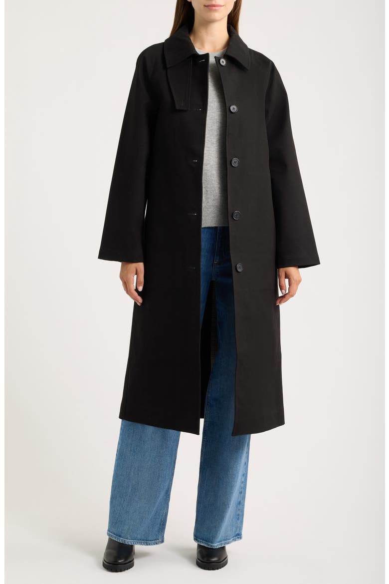 Long Bonded Raincoat, Main, color, BLACK