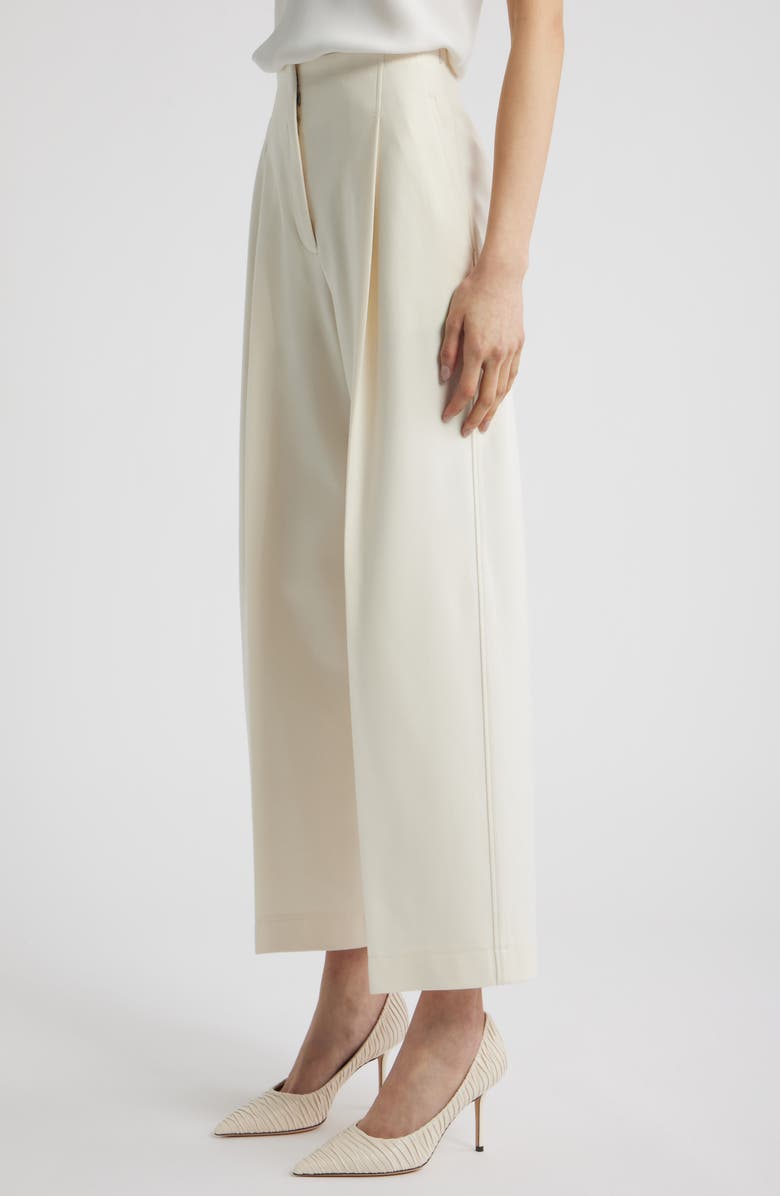 BOSS Tulotta Wide Leg Pants, Alternate, color, Soft Cream
