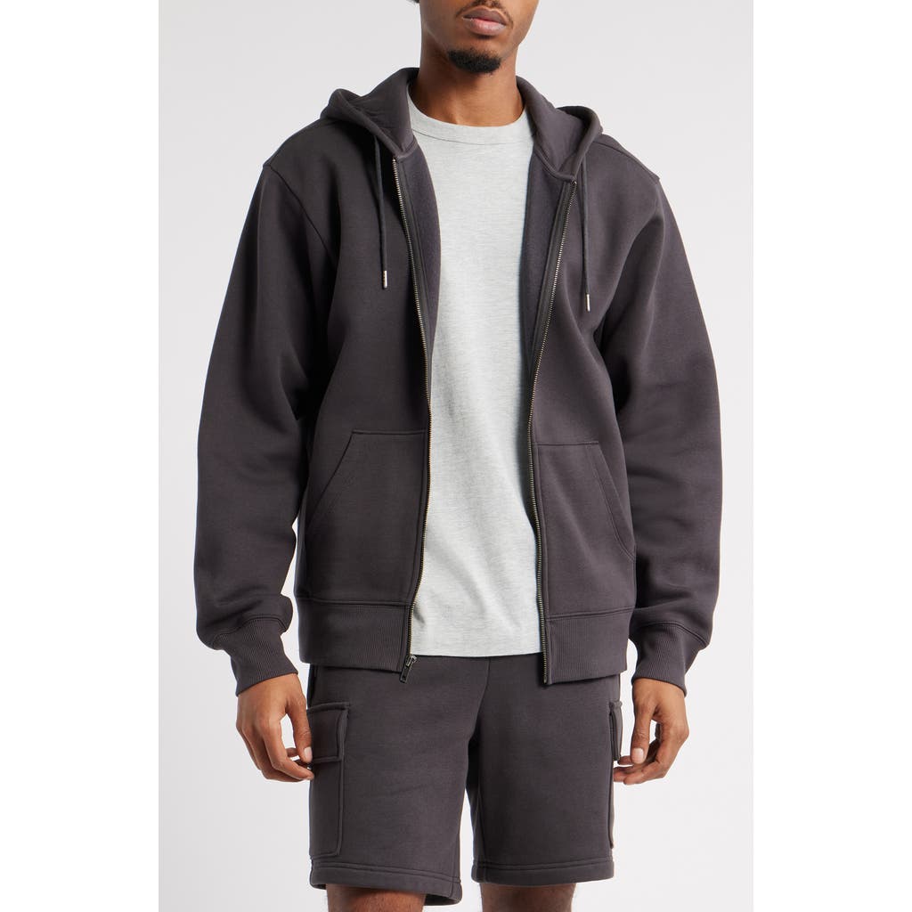 Bp. Front Zip Hoodie In Black Faded
