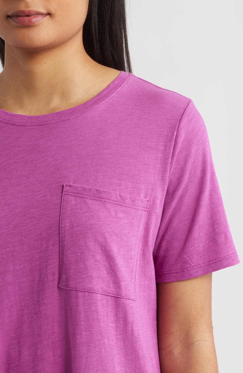 Eileen Fisher Organic Cotton T-Shirt Dress, Alternate, color, Grape