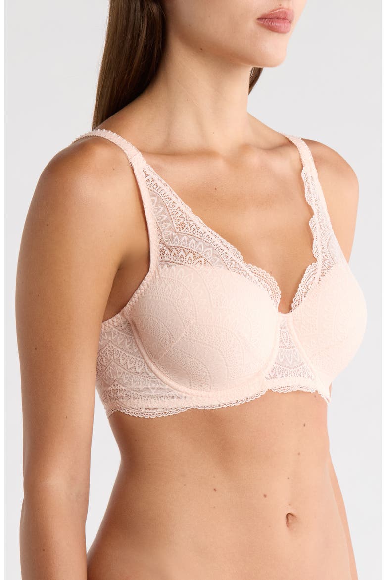 Karma Underwire Lace Demi Bra, Alternate, color, PETAL POWDER