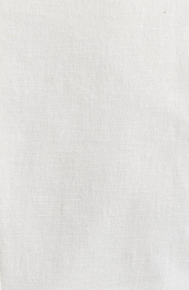 Open Edit Short Sleeve Linen Blend Blazer, Alternate, color, White