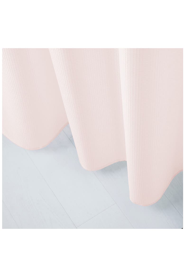 Waffle Weave Shower Curtain, Alternate, color, PINK