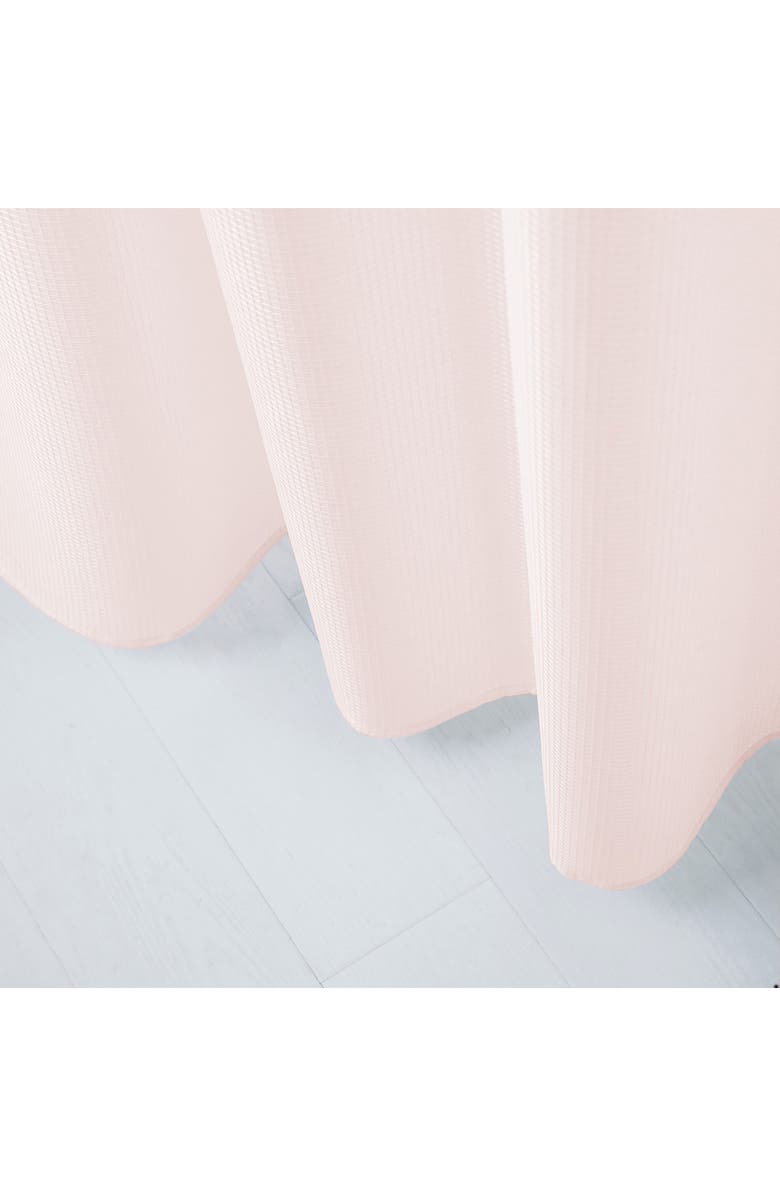 DAINTY HOME Waffle Weave Shower Curtain, Alternate, color, Pink