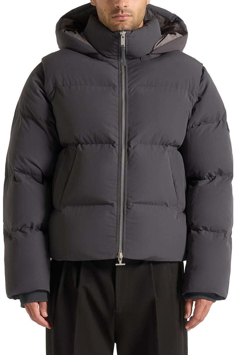 Eric 2-in-1 Puffer/Gilet Jacket, Alternate, color, Dark Grey