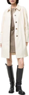 Burberry Mid-length Ruched Gabardine Car Coat