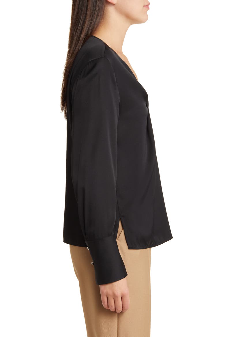 Bidinta V-Neck Top, Alternate, color, BLACK