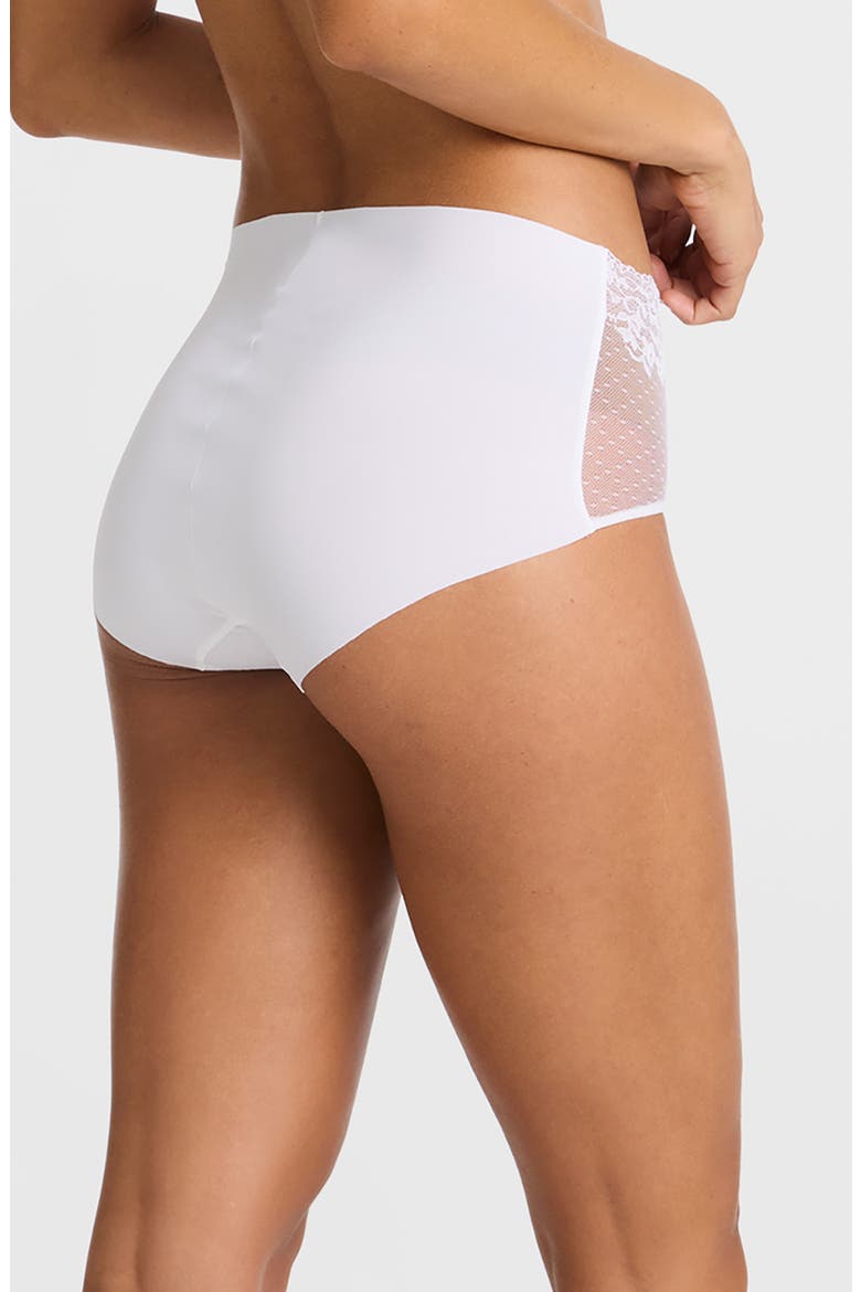 Double Take High Waist Briefs, Alternate, color, WHITE