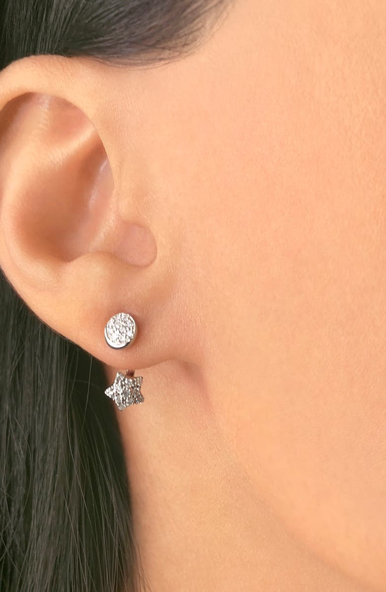 LuvMyJewelry Moon Transformation Jacket Earrings, Alternate, color, Silver