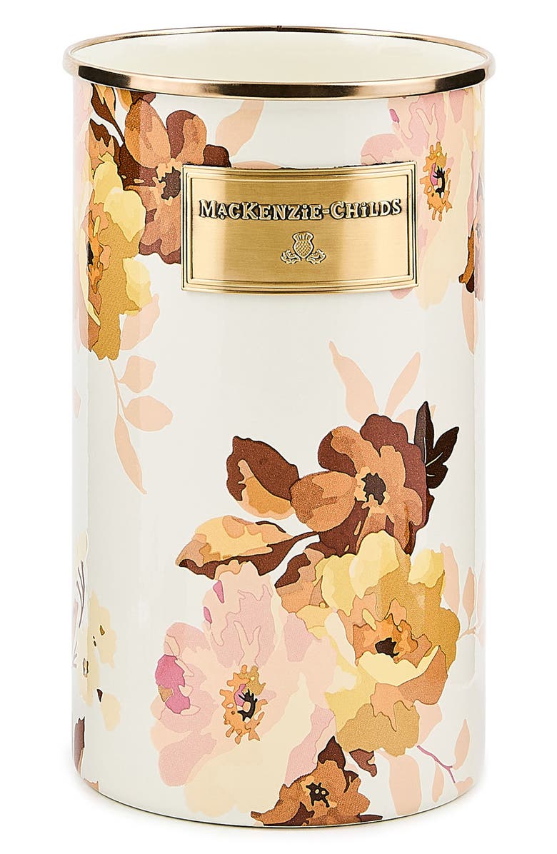 MACKENZIE CHILDS Wild Rose Utensil Holder, Main, color, White