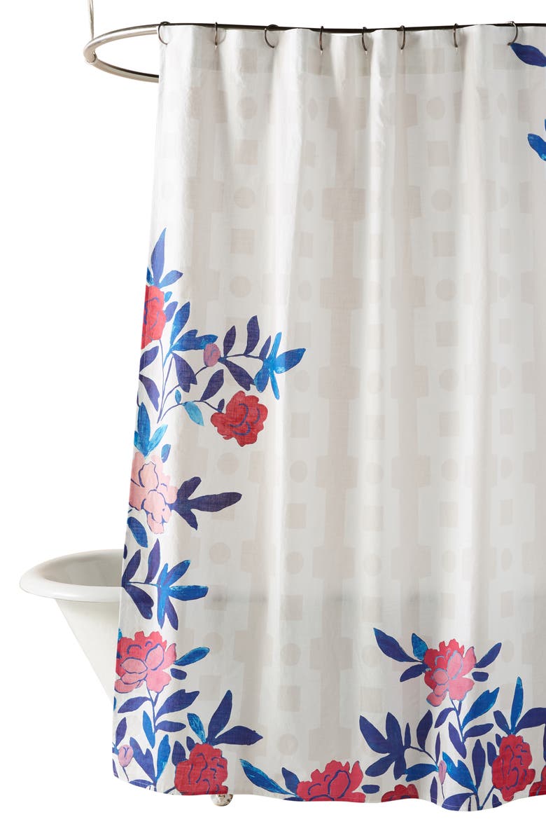 Anthropologie Home Paule Marrot Rose Vine Shower Curtain, Alternate, color, 