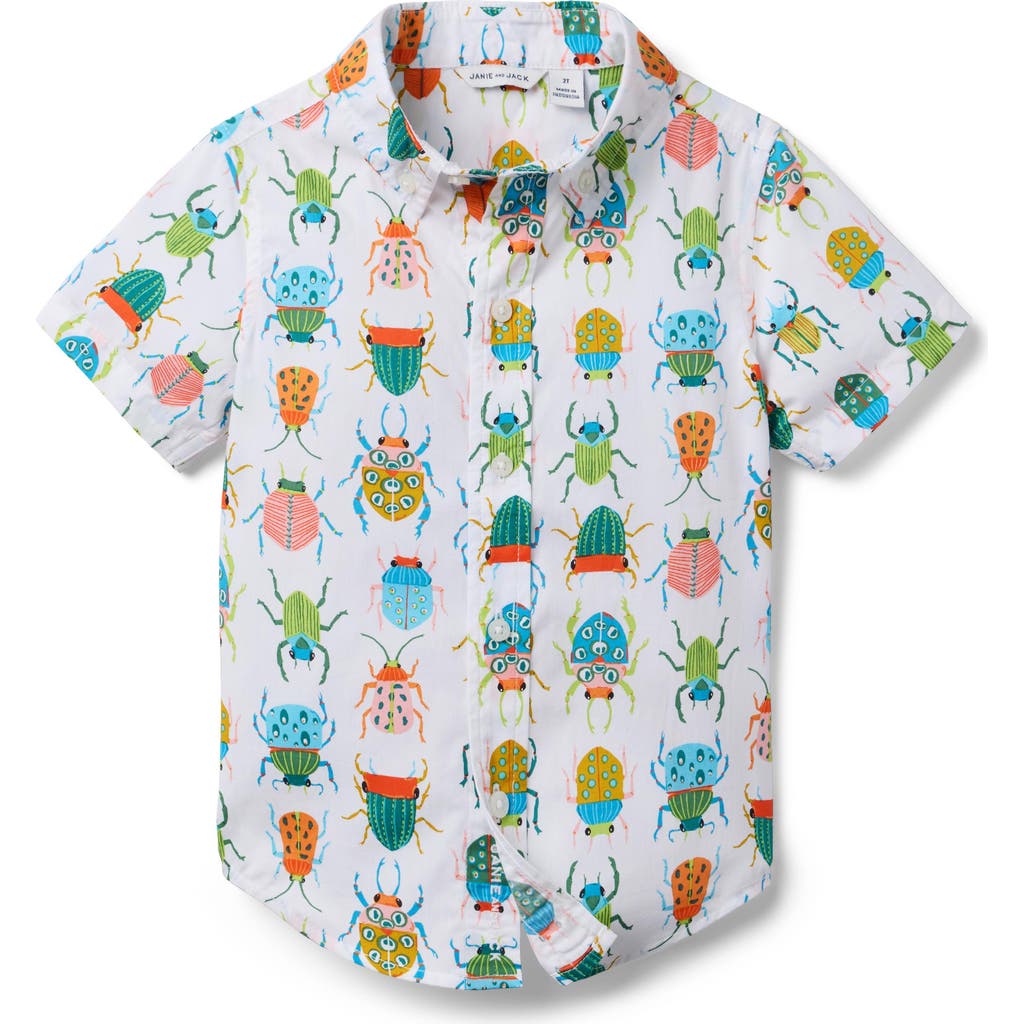 Janie And Jack The Poplin Shirt In Bug Friends