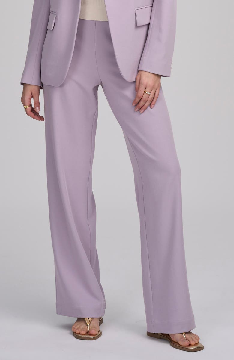ELLE Collection Woven Pant With Button, Main, color, Lavender