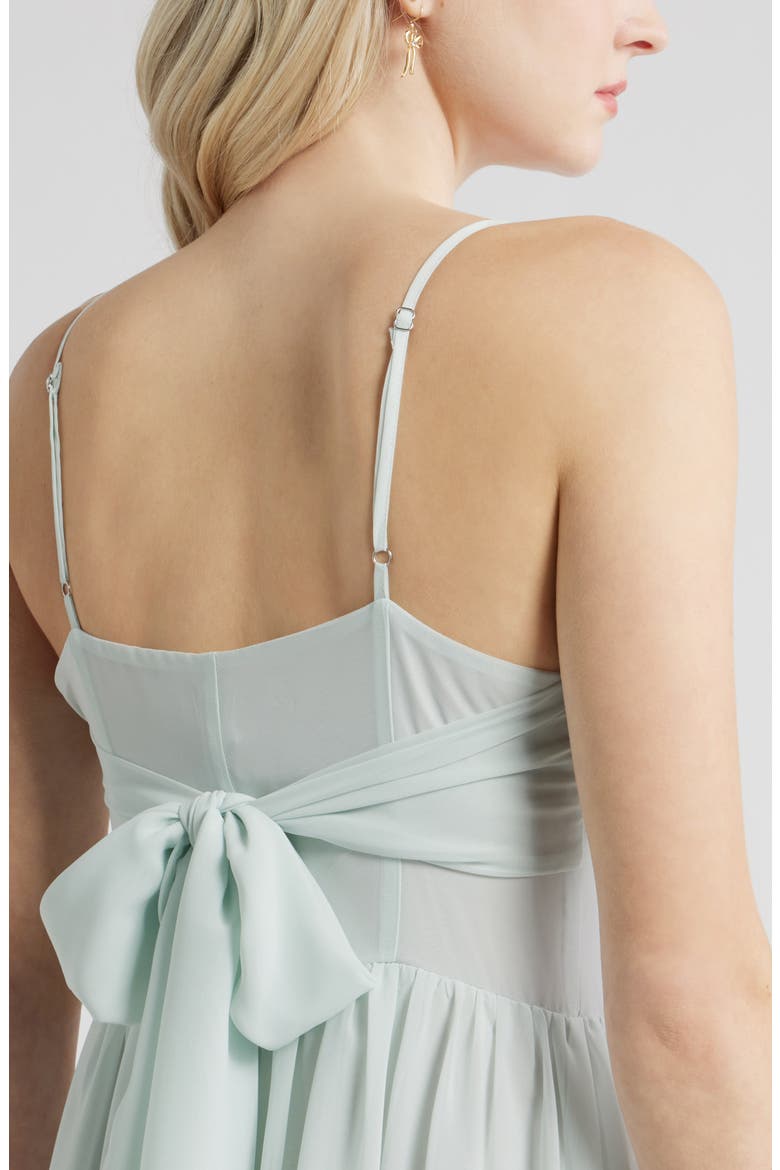 Tiered Chiffon Maxi Cocktail Dress, Alternate, color, GREEN CLOUD