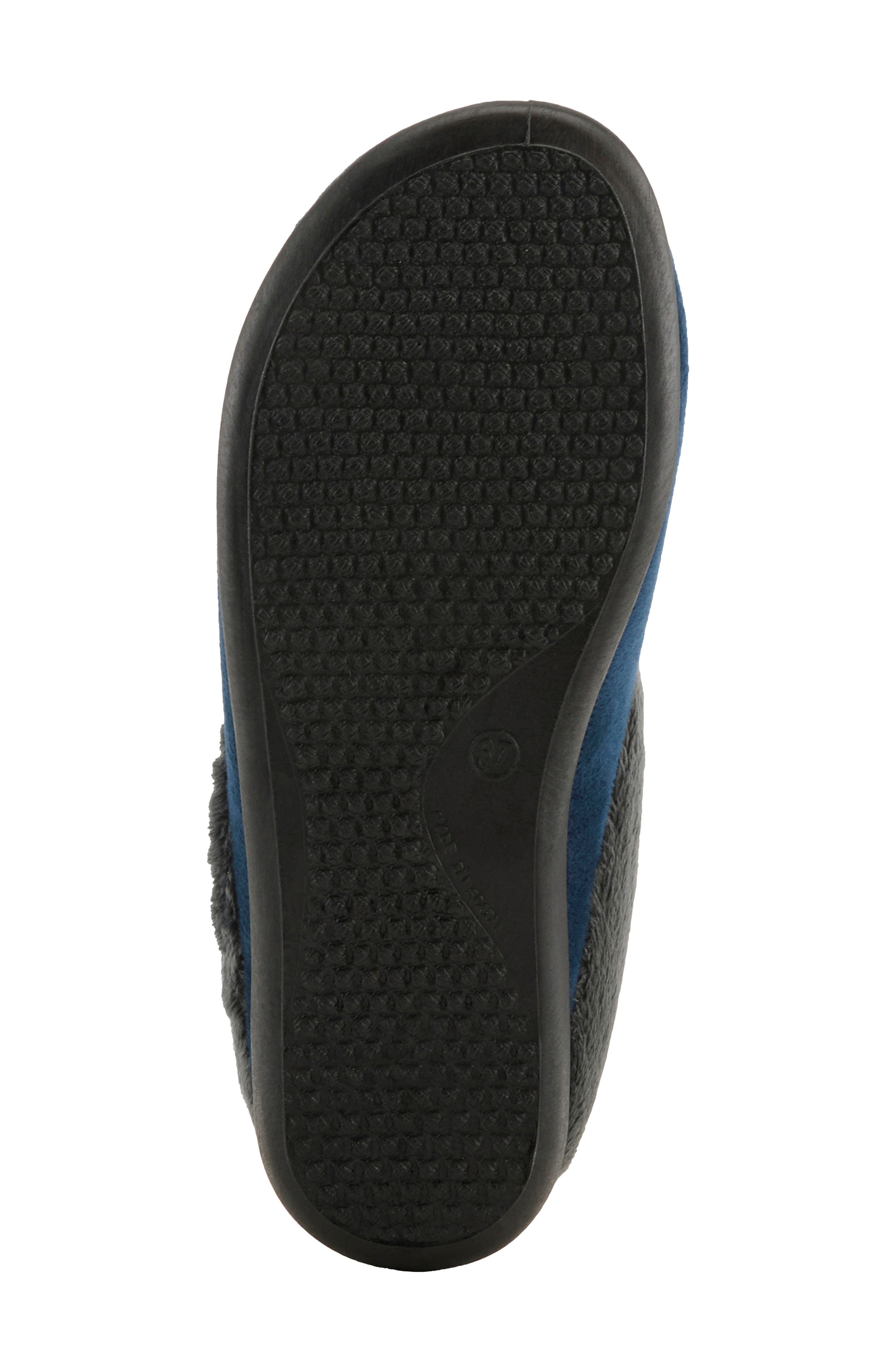 Aushana Faux Fur Mule Slipper, Alternate, color, NAVY MULTI