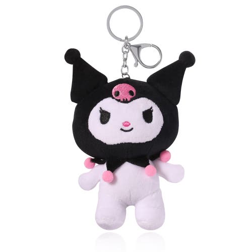 Hello Kitty Kruomi Plush Bag Charm Keychain In Black