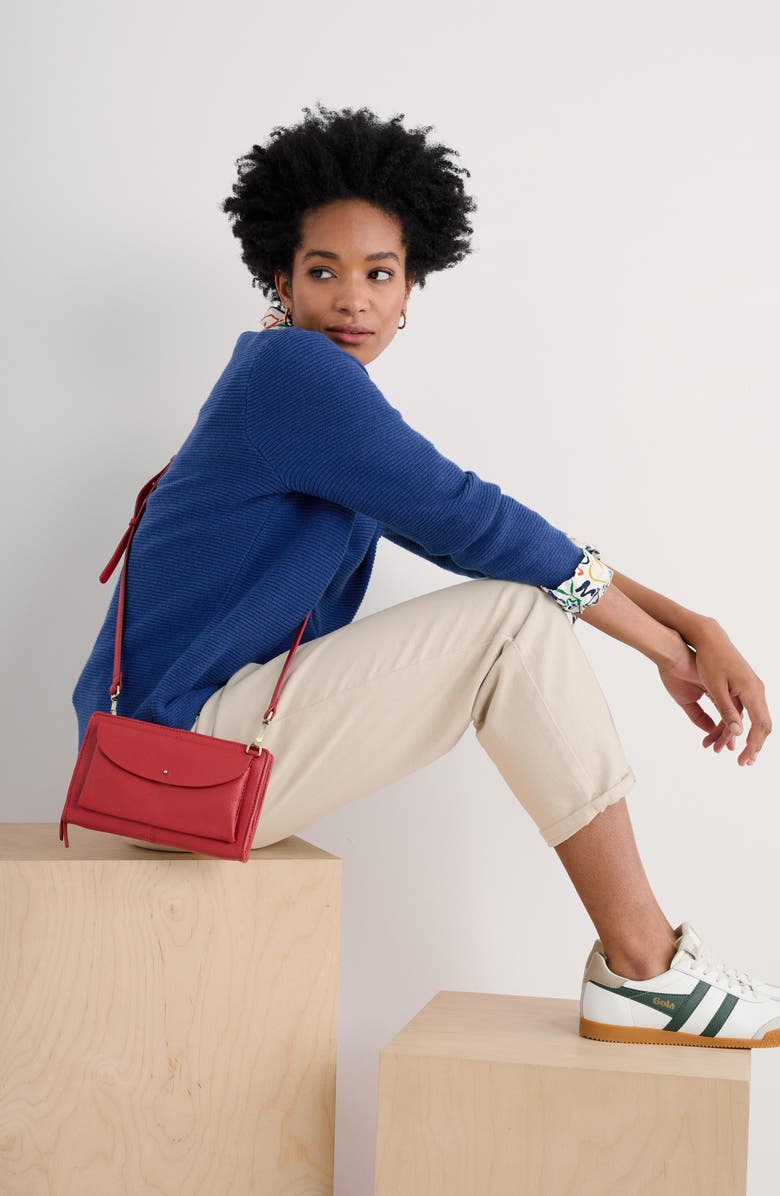 Seasalt Cornwall Makers Rib Organic Cotton Sweater, Alternate, color, Knit Melange Washed Marine