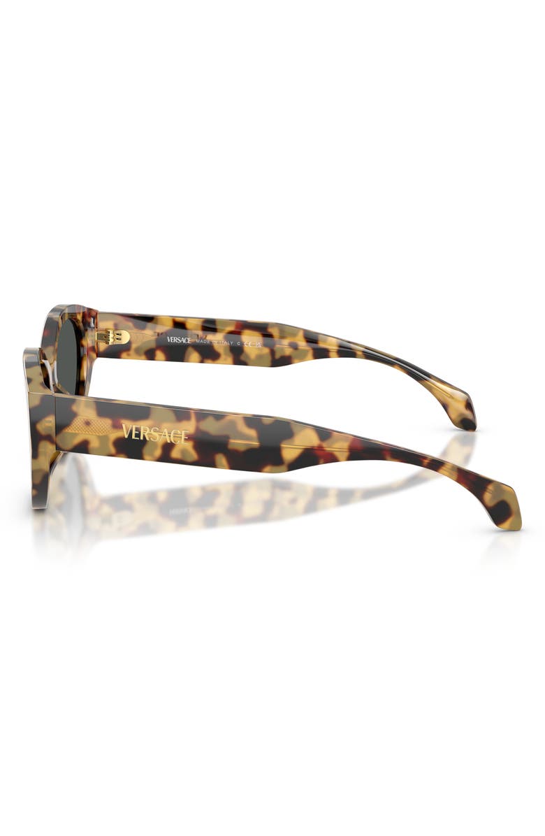 Versace 56mm Gradient Oval Sunglasses, Alternate, color, Brown Yellow Havana/ Dark Grey
