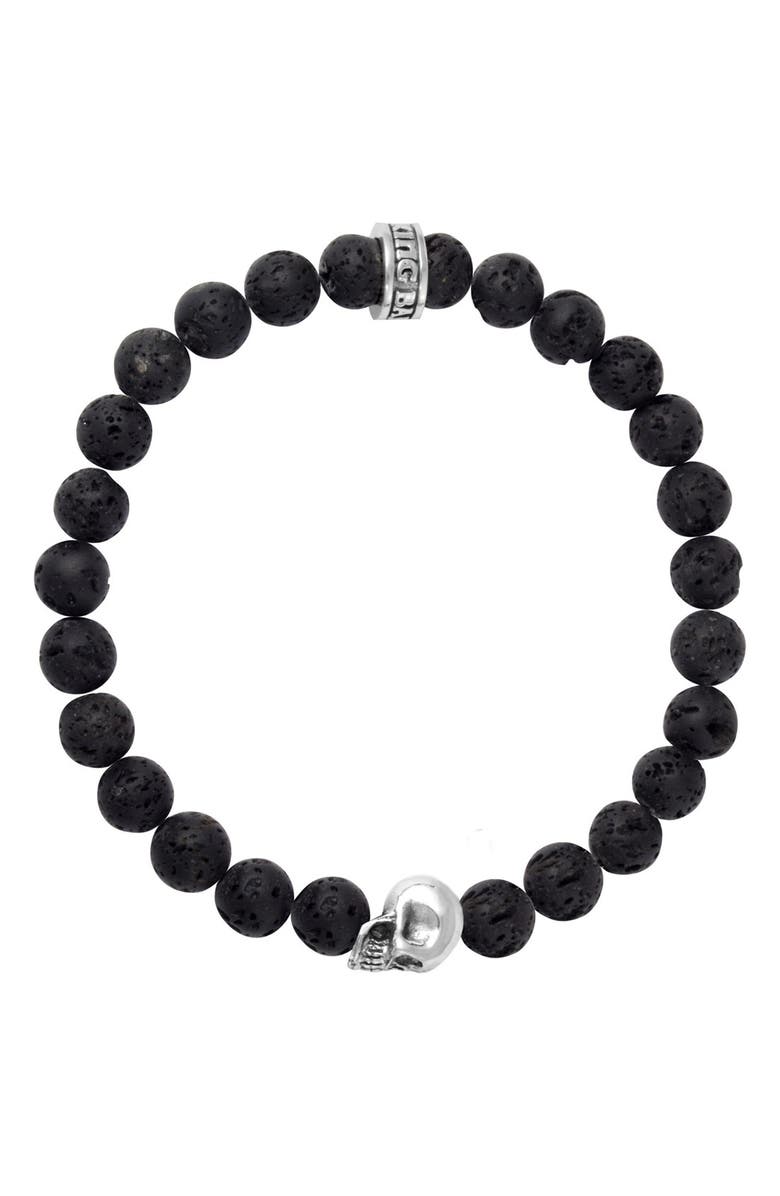 King Baby Lava Rock Bead Bracelet, Main, color, 